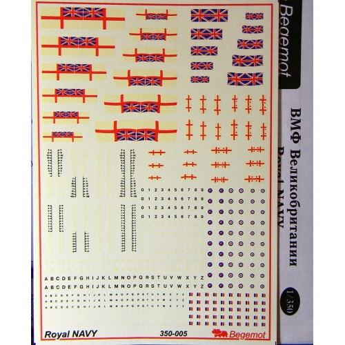 BGM-350005 Begemot decals 1/350 WWII Royal Navy (RN) Flags and Markings