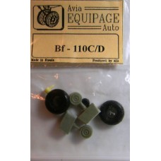 EQA-72008 Equipage 1/72 Rubber Wheels for Messerschmitt Bf-110C / Bf-110D 