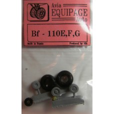EQA-72009 Equipage 1/72 Rubber Wheels for Messerschmitt Bf-110E / Bf-110F / Bf-110G German WW2 twin-engine fighter model kit 