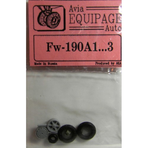 EQA-72025a Equipage 1/72 Rubber Wheels for Focke-Wulf FW-190A1 ... FW-190A3