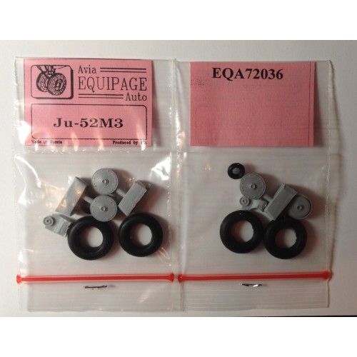 EQA-72036 Equipage 1/72 Rubber Wheels for Junkers Ju-52/3m 