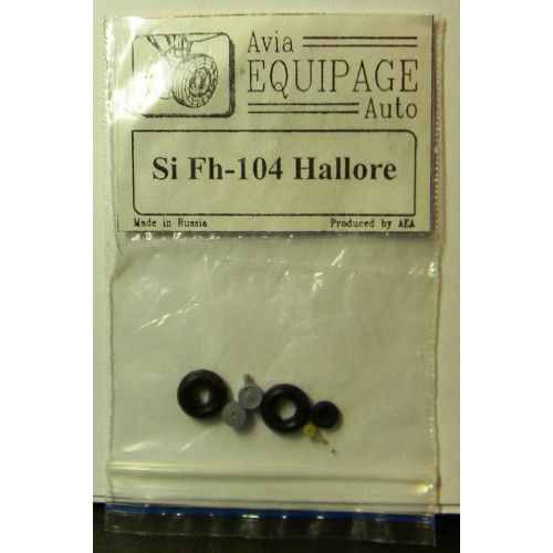 EQA-72074 Equipage 1/72 Rubber Wheels for Siebel Si Fh-104 Hallore