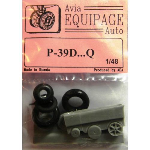 EQB-48028 Equipage 1/48 Rubber Wheels for Bell P-39D ...P-39Q20 Airacobra 