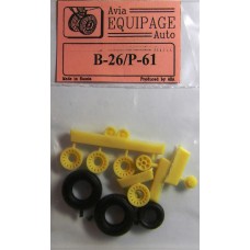 EQB-72036 Equipage 1/72 Rubber Wheels for Northrop P-61A / P-61B Black Widow