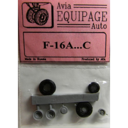 EQB-72059a Equipage 1/72 Rubber Wheels for General Dynamics F-16A ... F-16C Fighting Falcon