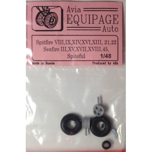 EQC-48025 Equipage 1/48 Rubber Wheels for Seafire Mk.III, XV, XVII, XVIII, 45 / Spiteful