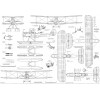 AVV-200104 Aviation and Time 2001-4 1/72 DH.9A / Polikarpov R-1 Reconnaissance Aircraft, 1/72 Heinkel He-280 Jet Fighter scale plans on insert