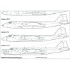 AVV-201006 Aviation and Time 2010-6 1/72 English Electric Canberra Jet Bomber, 1/72 Chance Vought XF5U-1 scale plans on insert