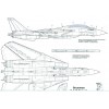 AVV-201201 Aviation and Time 2012-1 1/72 Grumman F-14 Tomcat Jet Fighter, 1/72 Mitsubishi Ki-15 WW2 Reconnaissance Aircraft scale plans on insert