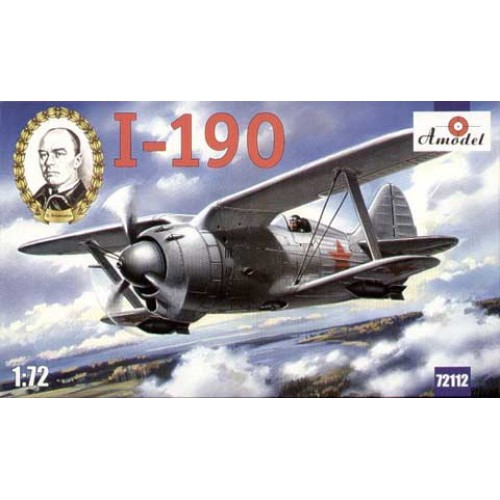 AMO-72112 1/72 Polikarpov I-190 Soviet Fighter-Biplane model kit