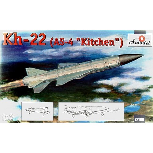 AMO-72196 1/72 Raduga X-22 ( Kh-22) AS-4 'Kitchen' Soviet Large Long-Range Anti-Ship Missile model kit