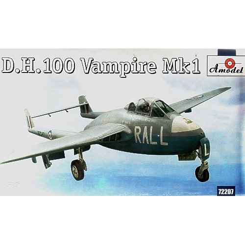 AMO-72207 1/72 De Havilland DH.100 Vampire Mk.1 British Jet-Engine Fighter model kit