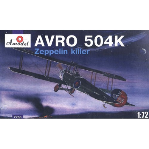 AMO-7268 1/72 AVRO 504K Zeppelin Killer WW1 Aircraft model kit