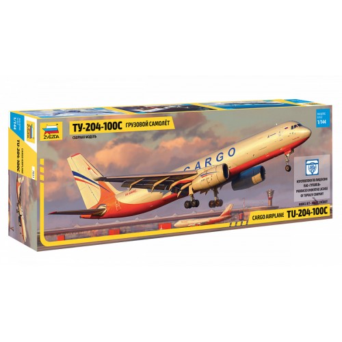 ZVD-7031 1/144 Tupolev Tu-204-100S Jet Cargo Aircraft model kit