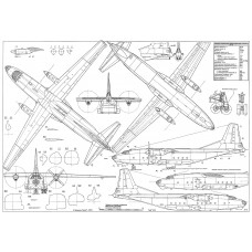 PLS-100112 1/100 Antonov An-8 Camp Full Size Scale Plans (A2 format page)
