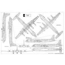 PLS-100120 1/100 Ilyushin Il-20 Coot Full Size Scale Plans (one A1 format pages)