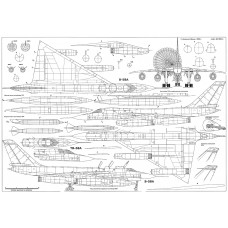 PLS-48004 1/48 B-58 Hustler bomber Full Size Scale Plans (A0 format page)