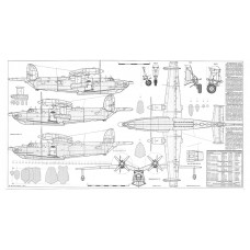 PLS-72001 1/72 Beriev Be-12 Mail Full Size Scale Plans (two A1 format pages)