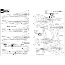 PLS-72029 1/72 Mikoyan MiG-23BN fighter Full Size Scale Plans (A2 format page)
