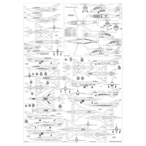 PLS-72036 1/72 Mikoyan MiG-21 late Full Size Scale Plans (two A1 format pages)