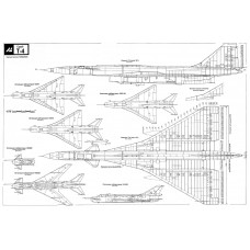 PLS-72037 1/72 Sukhoi T-4 Sotka Full Size Scale Plans (two A1 format pages)