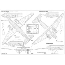 PLS-72041 1/72 Lisunov Li-2 Full Size Scale Plans (two A2 format pages)