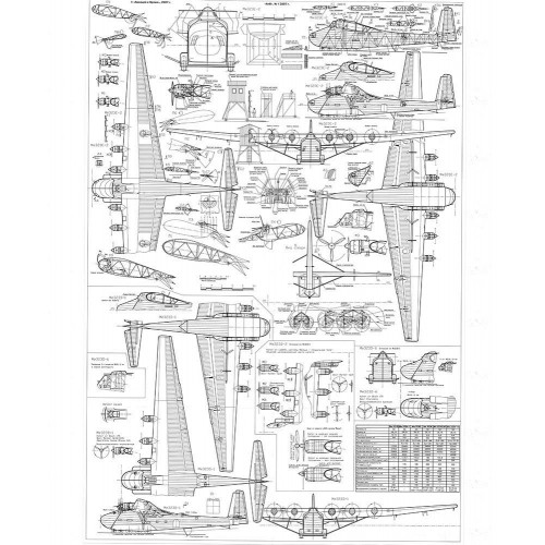 PLS-72067 1/72 Messerschmitt Me-321 and Me-323D/E Full Size Scale (2xA0+ pages)