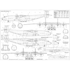 PLS-72072 1/72 Antonov An-22 Full Size Scale Plans (two A0 format pages)