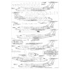 PLS-72091 1/72 Tupolev Tu-134 jet airliner Full Size Scale Plans (2xA1 p)