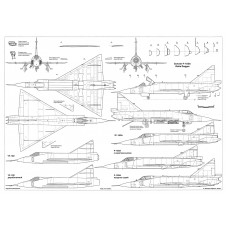 PLS-72104 1/72 Convair F-102 Delta Dagger fighter Full Size Scale Plans (2xA2 p)